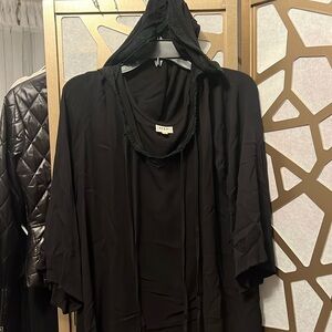 Gauze, hooded blouse